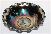 Australian Carnival Glass Bowl,