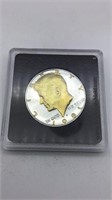 1981P Kennedy Half Dollar with gold layer