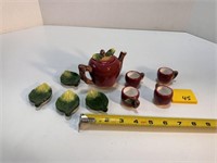 Small Ceramic Apple Tea Set