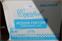 Case of Medium Portion Containers with Lids