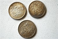 3 - 1966 Fifty Cent Coins