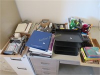 Large Lot of Office Supplies, Calculator, Staplers
