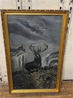 Framed Buck Picture (From Elks Club)