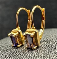 14k Gold Tanzanite Earrings