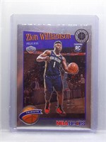 Zion Williamson 2020 Hoops Premium Rookie