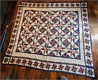 Arch Quilts Ornate Pattern 83" X 89", Has Stain