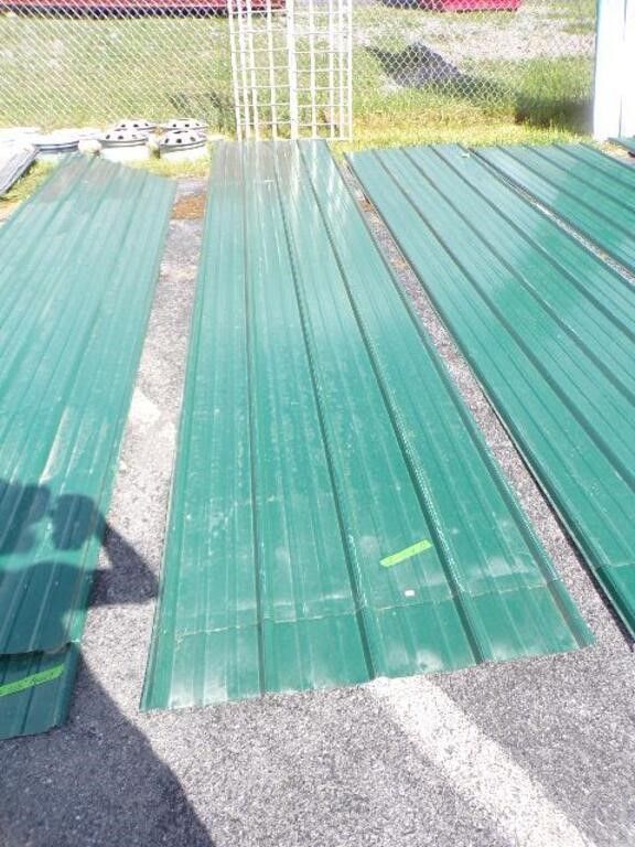 Green Metal 36 in x 15 ft 2 pc lot