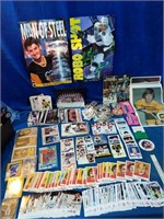 Sports collectable items. Posters, cards, mini