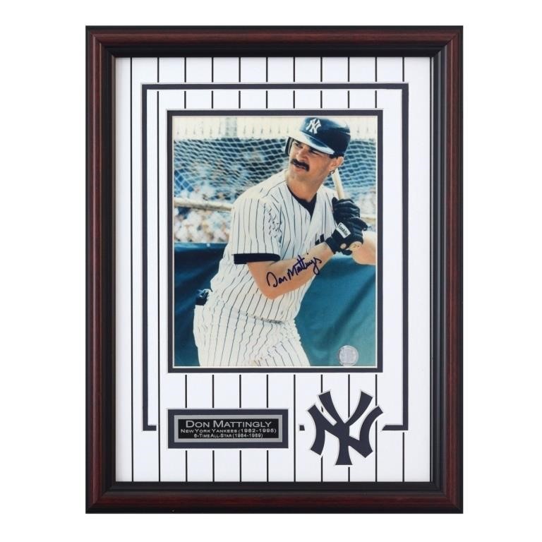 Don Mattingly New York Yankees Signed Framed GFA