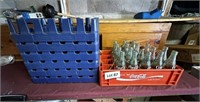 Asst. Of Glass Coke Bottles, Plastic Crates