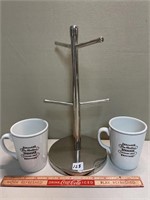 TIM HORTONS COFFEE MUGS W STAINLESS STEEL HOLDER