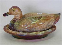 Westmoreland covered duck - chocolate glass