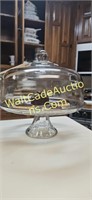 Regent Gallery Glass Cake Stand With Cover and pie