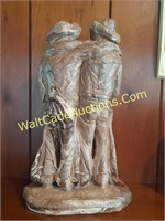 Statue of 2 Western Cowboys 17-in Tall