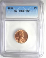 1956 Cent ICG MS67 RD LISTS $1200