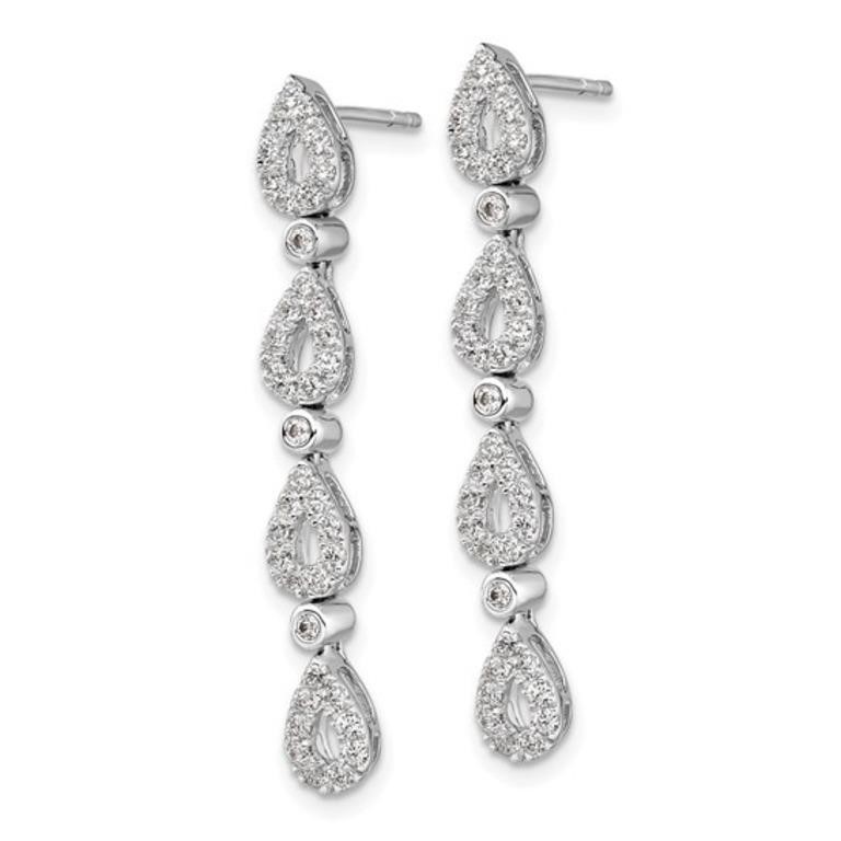 14K- White Gold Lab Grown Diamond Earrings