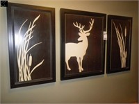 3 Pictures Elk And Cattails