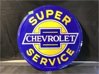 Super Service Chevrolet Replica 23.5" Sign