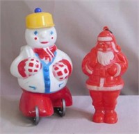 1950's Rosbro Jolly Snowman candy container, 5"