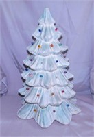 Vintage plaster lighted Christmas tree, 20" tall