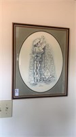 Vintage 1975 “The Construction Worker” framed