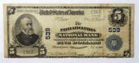 1902 $5 NATIONAL CURRENCY PHILADELPHIA