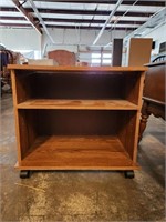 Rolling Wooden Entertainment Center