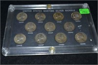 (11) U.S Wartime Silver Nickels