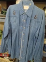 Vintage Scully Denin Jean Pearl Snap Shirt