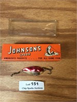 Vintage Johnson's Spoon Silver Minnow Fishing Lure