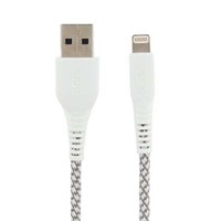onn. 6' Braided Lightning Cable with Cable Managem