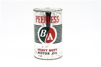B-A PEERLESS HEAVY DUTY MOTOR OIL IMP QT CAN