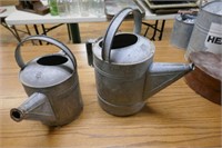 Pair Galvonized Watering Cans