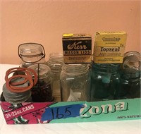 Flat of Vintage Jars & Lids, Jardin, Atlas, Ball +