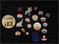 Lot of Eisenhower Political Pins & Buttons