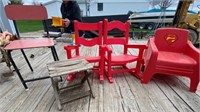 Child's Chairs & Wood Folding Table