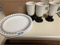 Hall cups and Corelle plates