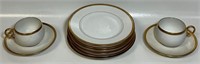 NICE LIMOGES PORCELAIN DISH SET - 12 PIECES TOTAL