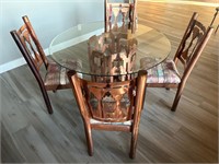 Stunning SW Style Glass Top Breakfast Nook Table