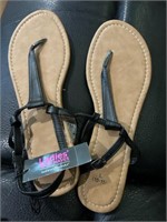 Black Designer Sandals NEW Size Large