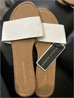 White Designer Sandals NEW Size Large