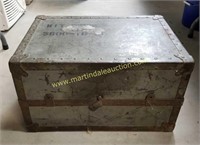 Vintage Metal Trunk - Military Style