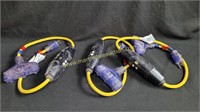 3) 40" Extension Cord Splitter W Ground Fault