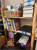 Collapsable Wood Bookshelf Shelves 28x12x37"