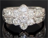 Platinum 1.50 ct Brilliant Natural Diamond Ring