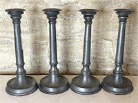 (4) Metal Candlesticks 13”