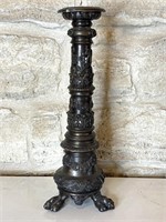 Claw Foot Metal Candlestick  16”