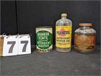 Quaker State Can, Pennzoil & Kendall Bottles