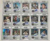 Lot of 15 MLB 2003 Topps Certified Autograph Issue
