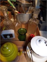 VINTAGE KITCHEN ITEMS, GLASS DECANTERS & MORE